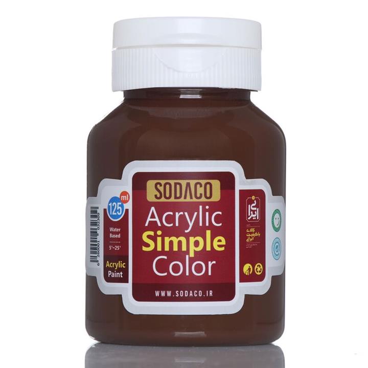 رنگ اکریلیک  ساده سوداکو 125 میل قهوه ای روشن کدacrylic simple 2302